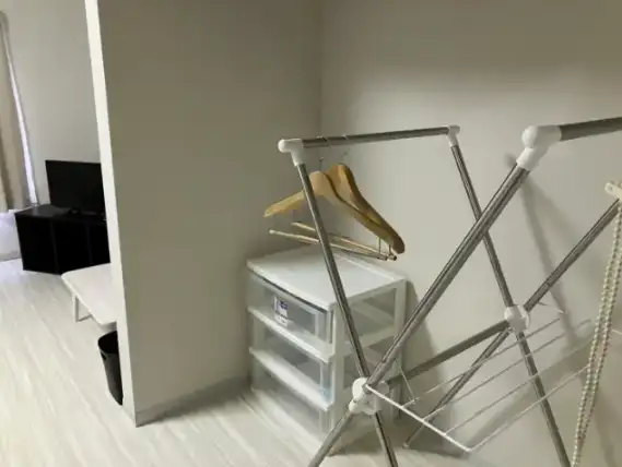 衣類を収納するスペースも!