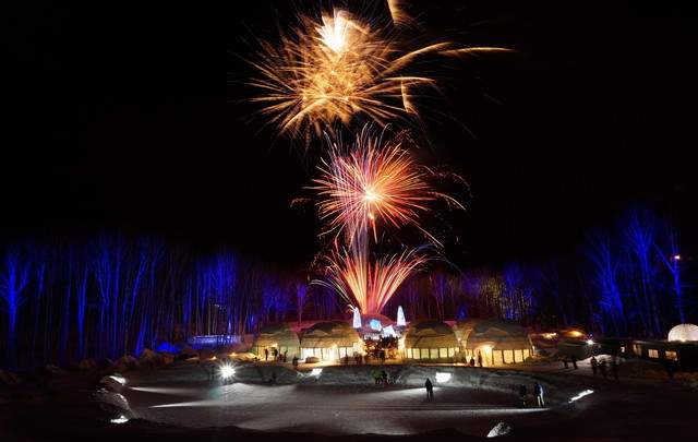 冬限定の氷の街