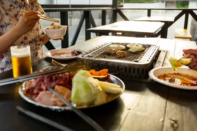 BBQの準備